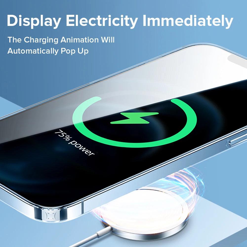 MAGNETIC CASE FOR IPHONE 14 13 12 PRO MAX TRANSPARENT COVER