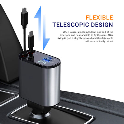 FAST CHARGE RETRACTABLE CAR CHARGER